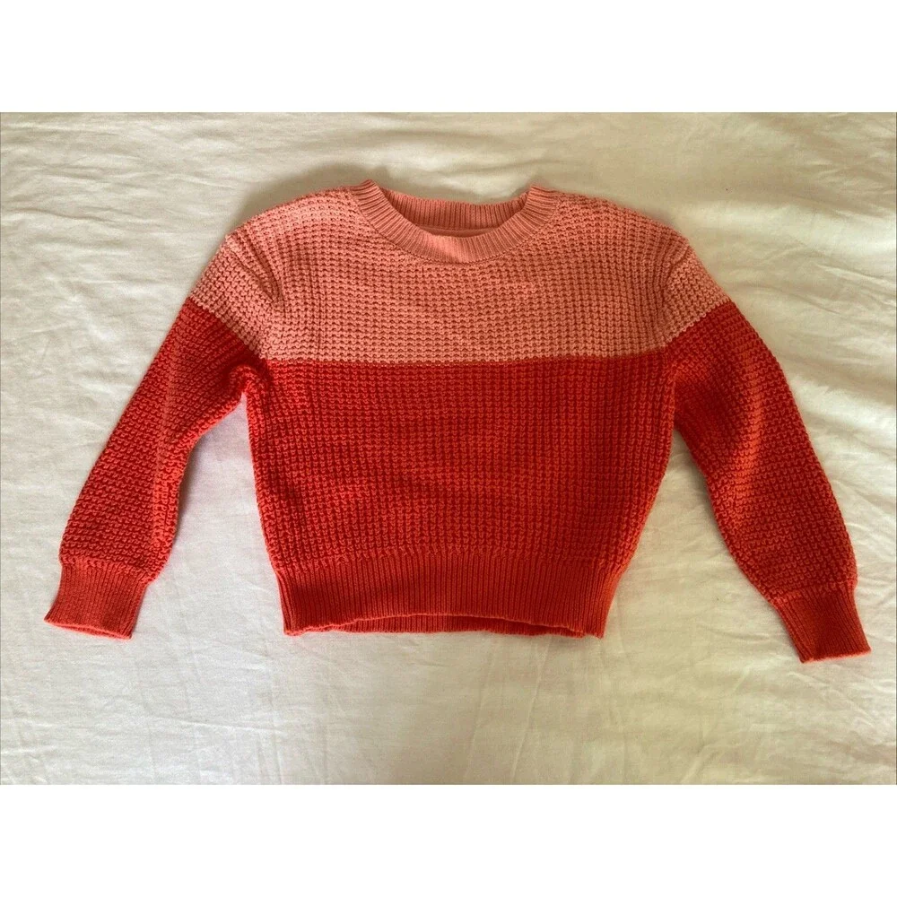 XS (4) Gymboree girl clothes - 1 piece sweater | pink & salmon color theme